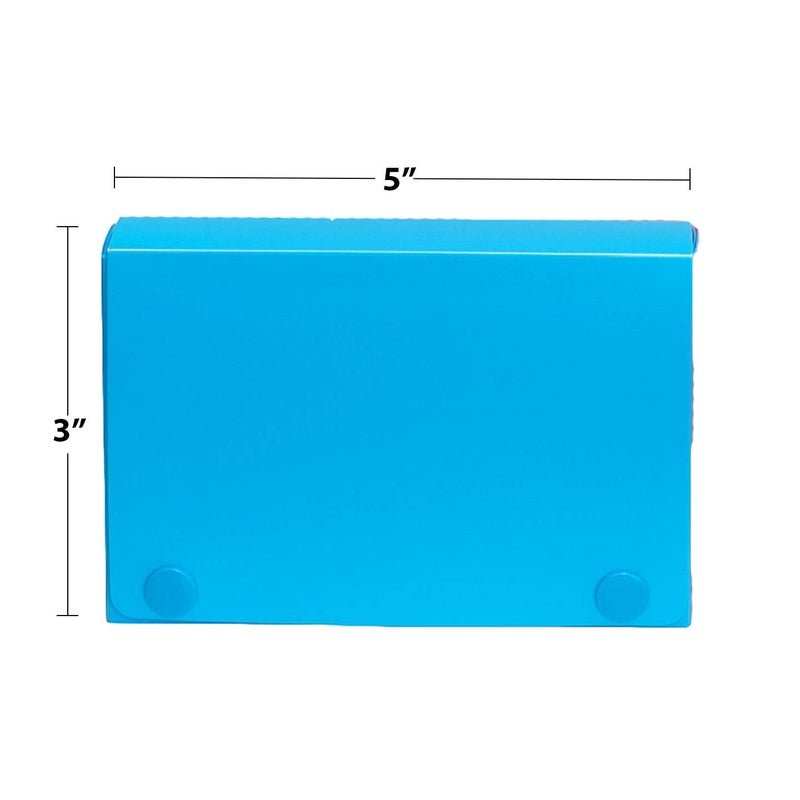 Manaloom Index Card Case, 3x5 Inch Index Card Holder, Fits Up to 100 Cards Per Case Assorted Colors - With Heavy Weight Ruled Index Cards, 3" x 5â€, 100/Pack - Store Recipe Cards, School Flash Cards (3x5 Inch) - Image 3